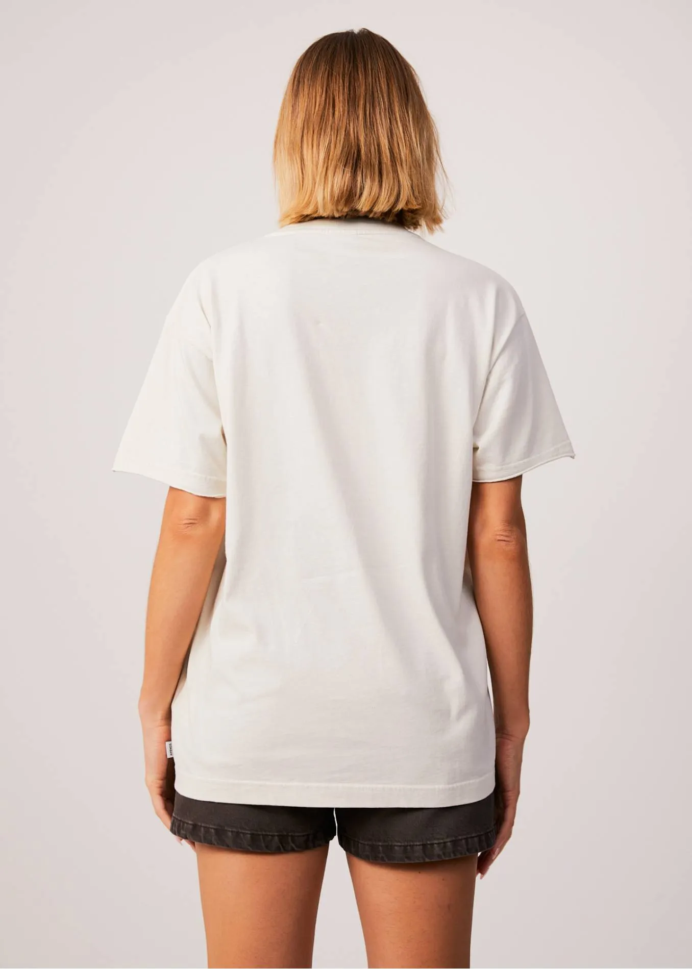 AFENDS Womens Digital Holiday - Oversized Floral T-Shirt - Off White