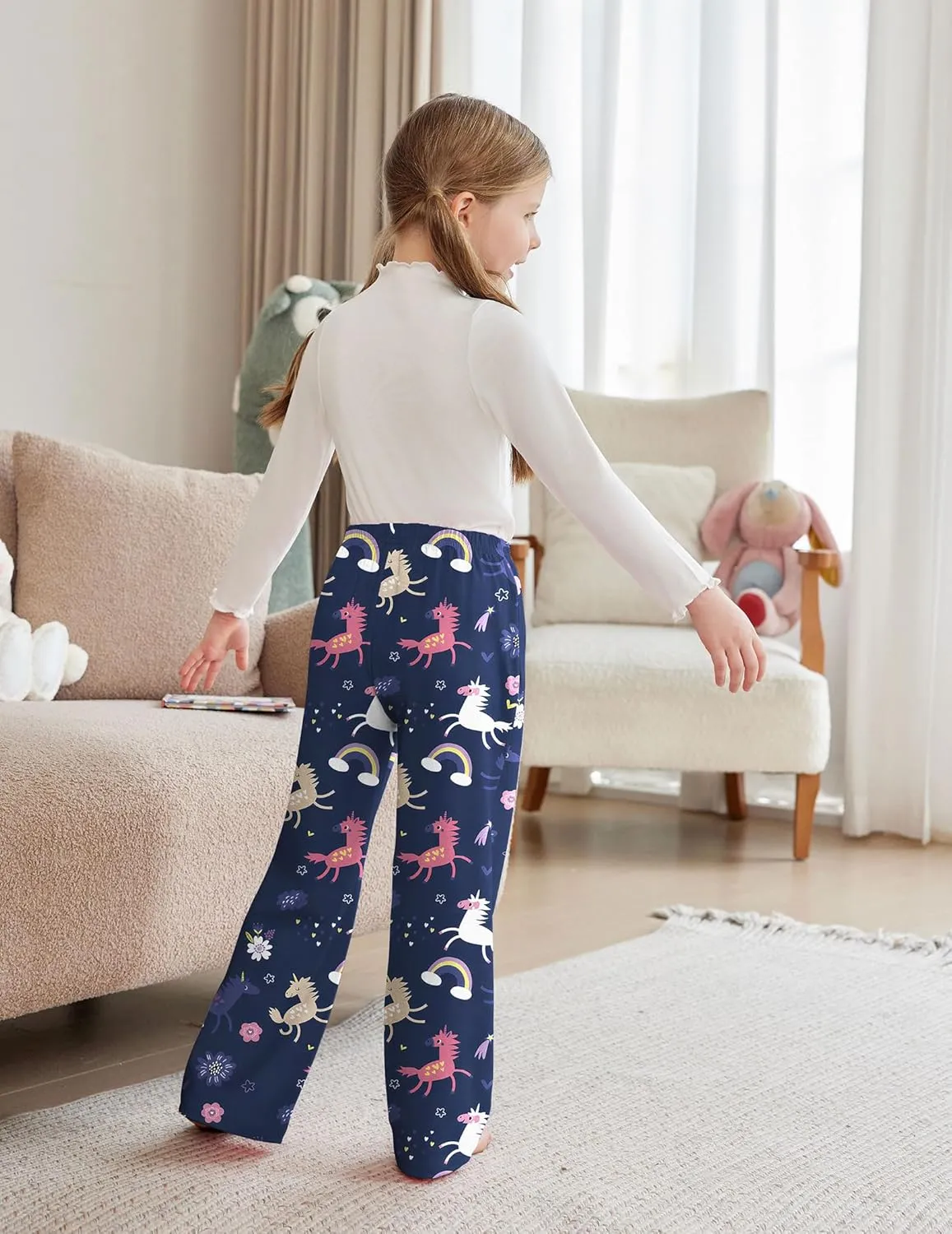 Arshiner Pajama Pants for Girls Long Sleep Plaid Pants