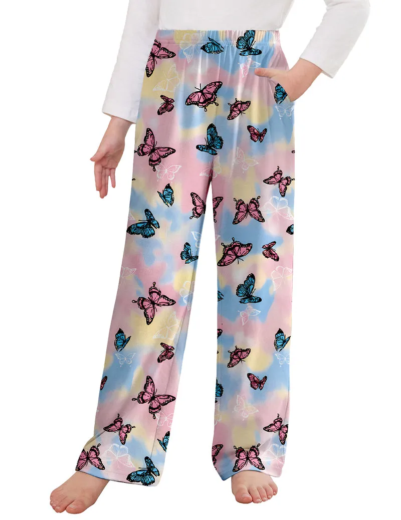 Arshiner Pajama Pants for Girls Long Sleep Plaid Pants