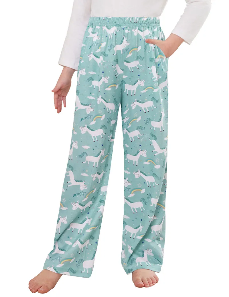 Arshiner Pajama Pants for Girls Long Sleep Plaid Pants