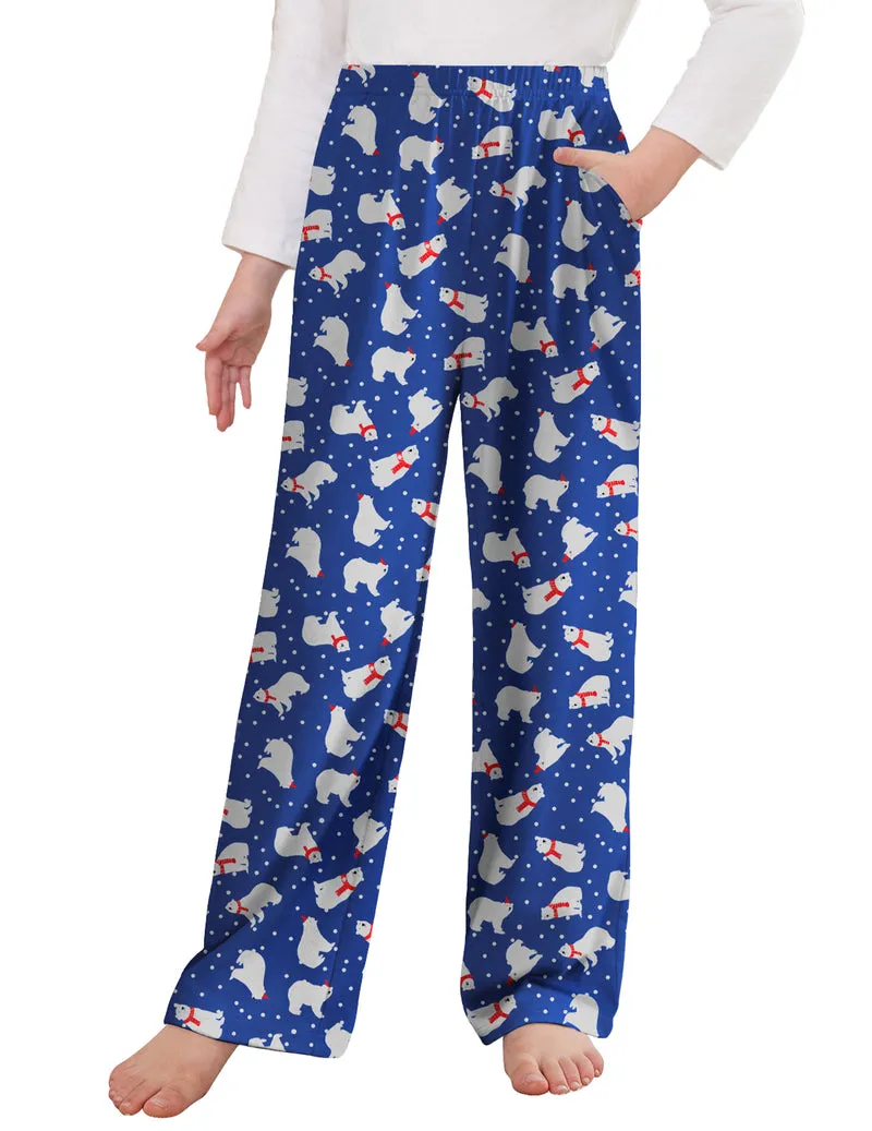 Arshiner Pajama Pants for Girls Long Sleep Plaid Pants