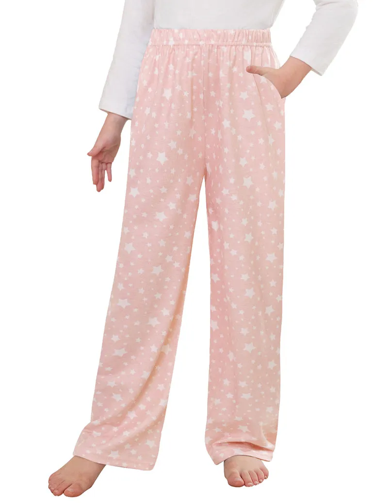 Arshiner Pajama Pants for Girls Long Sleep Plaid Pants