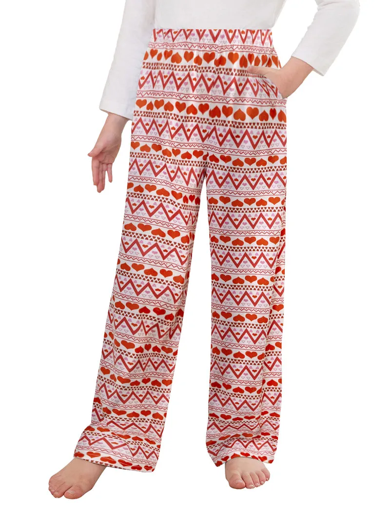 Arshiner Pajama Pants for Girls Long Sleep Plaid Pants