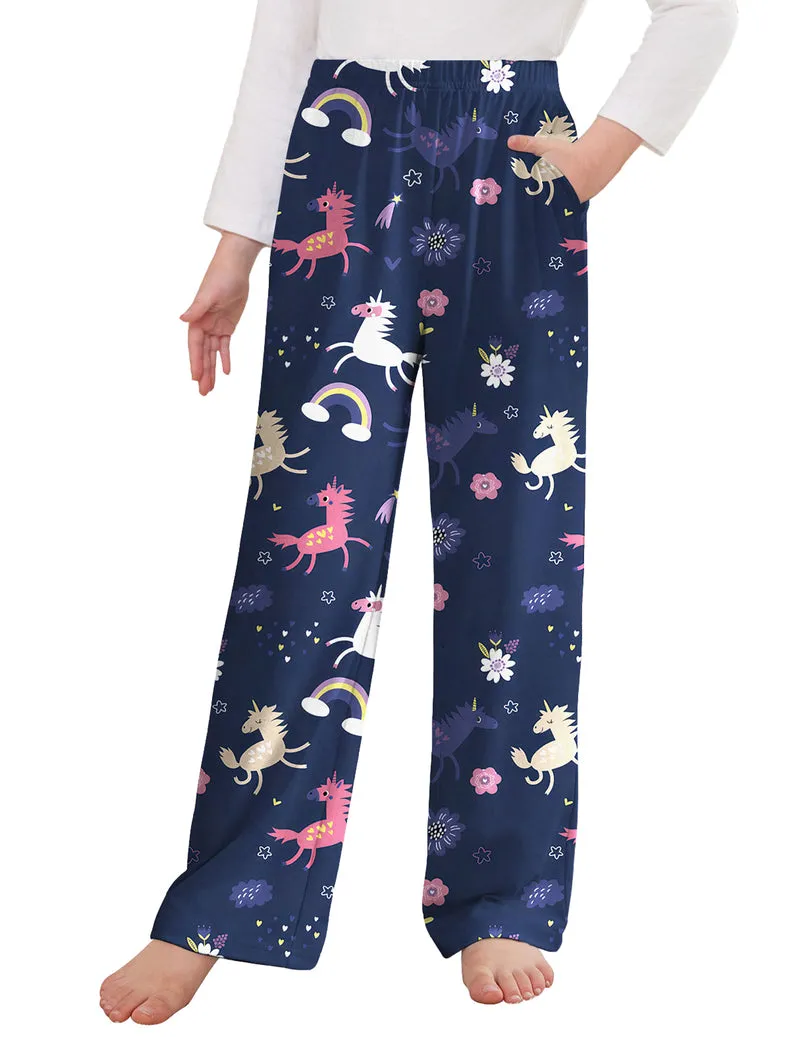 Arshiner Pajama Pants for Girls Long Sleep Plaid Pants