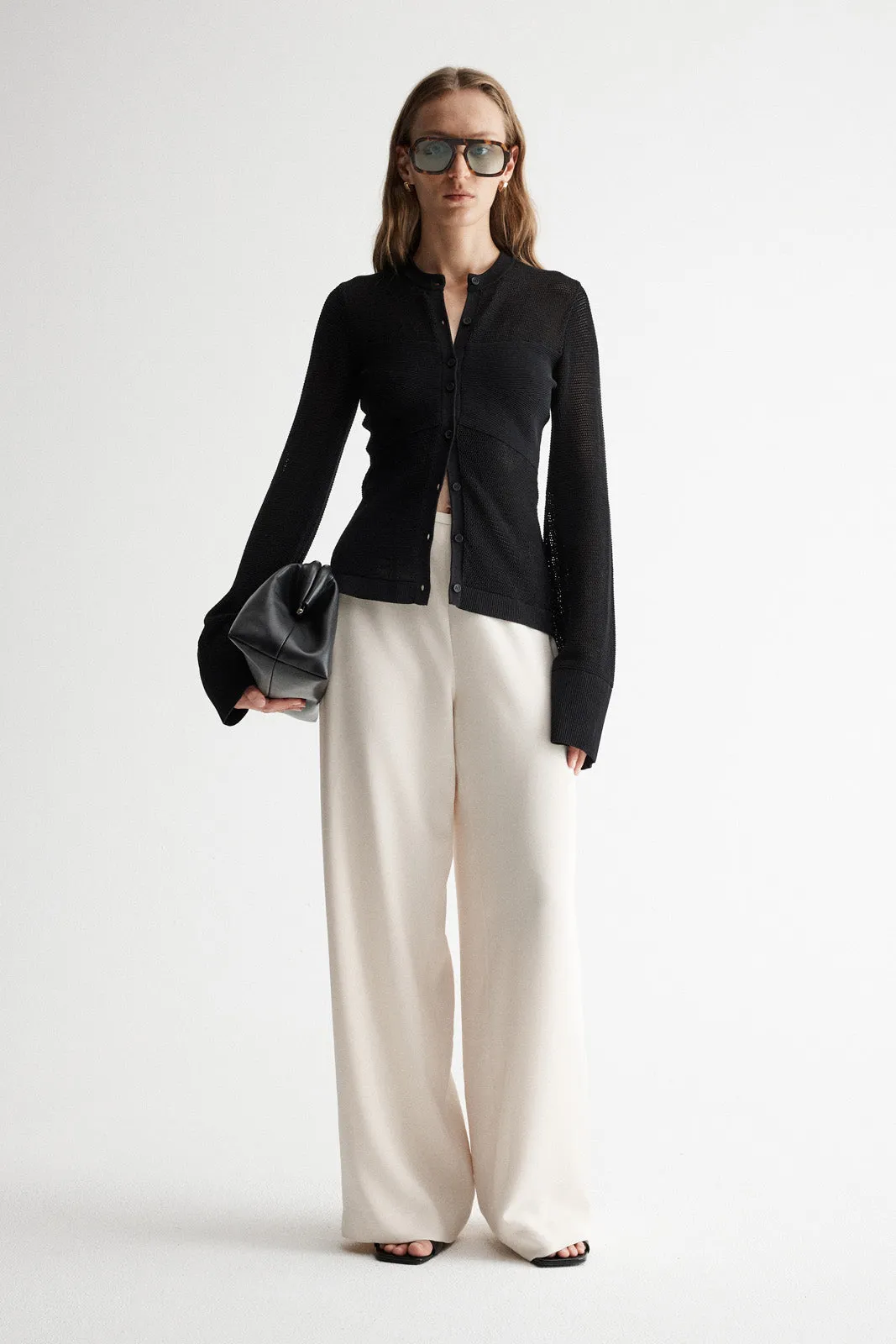 Aspen Crochet Knit Black