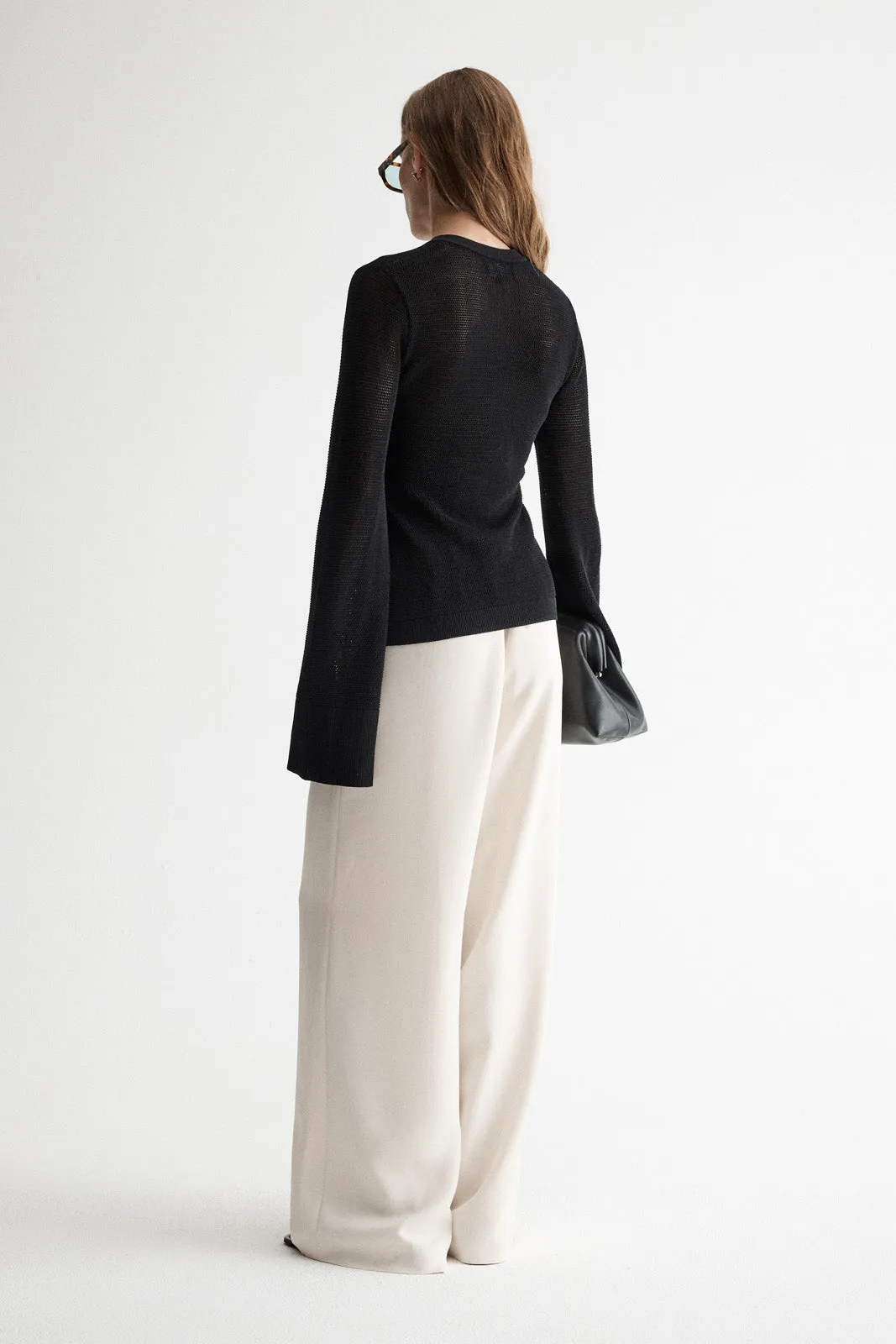 Aspen Crochet Knit Black