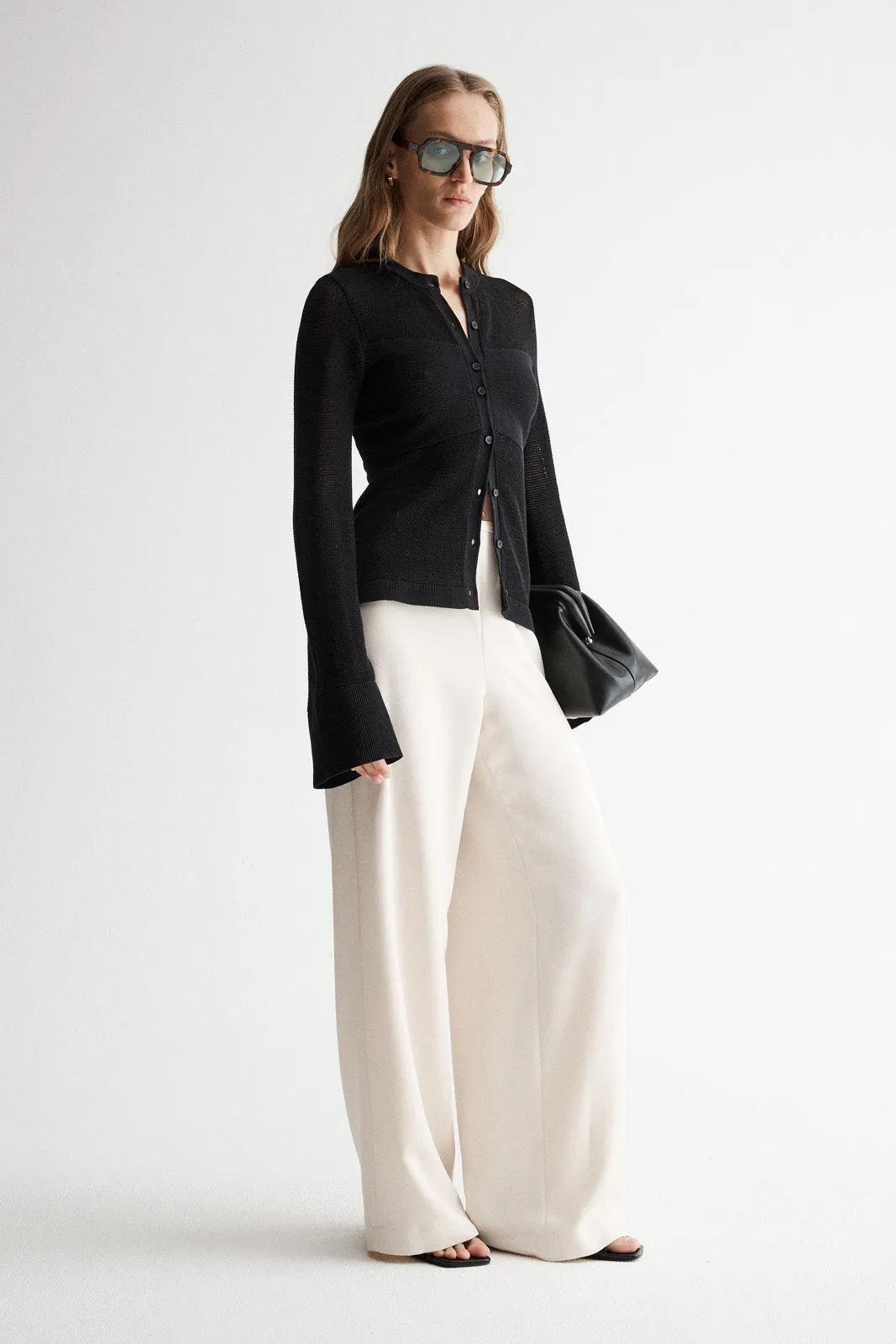 Aspen Crochet Knit Black