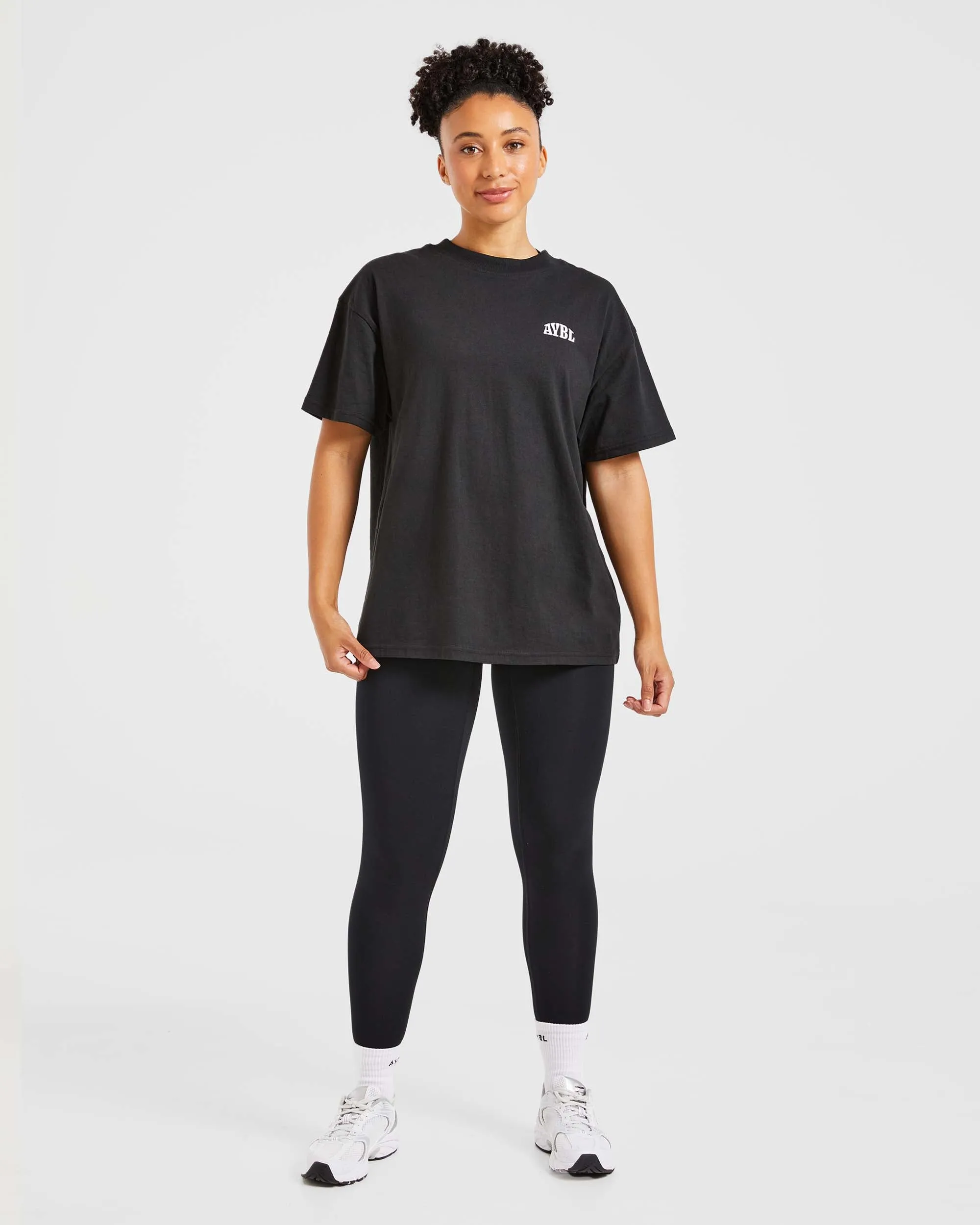 Believe Achieve Oversized T Shirt - Black