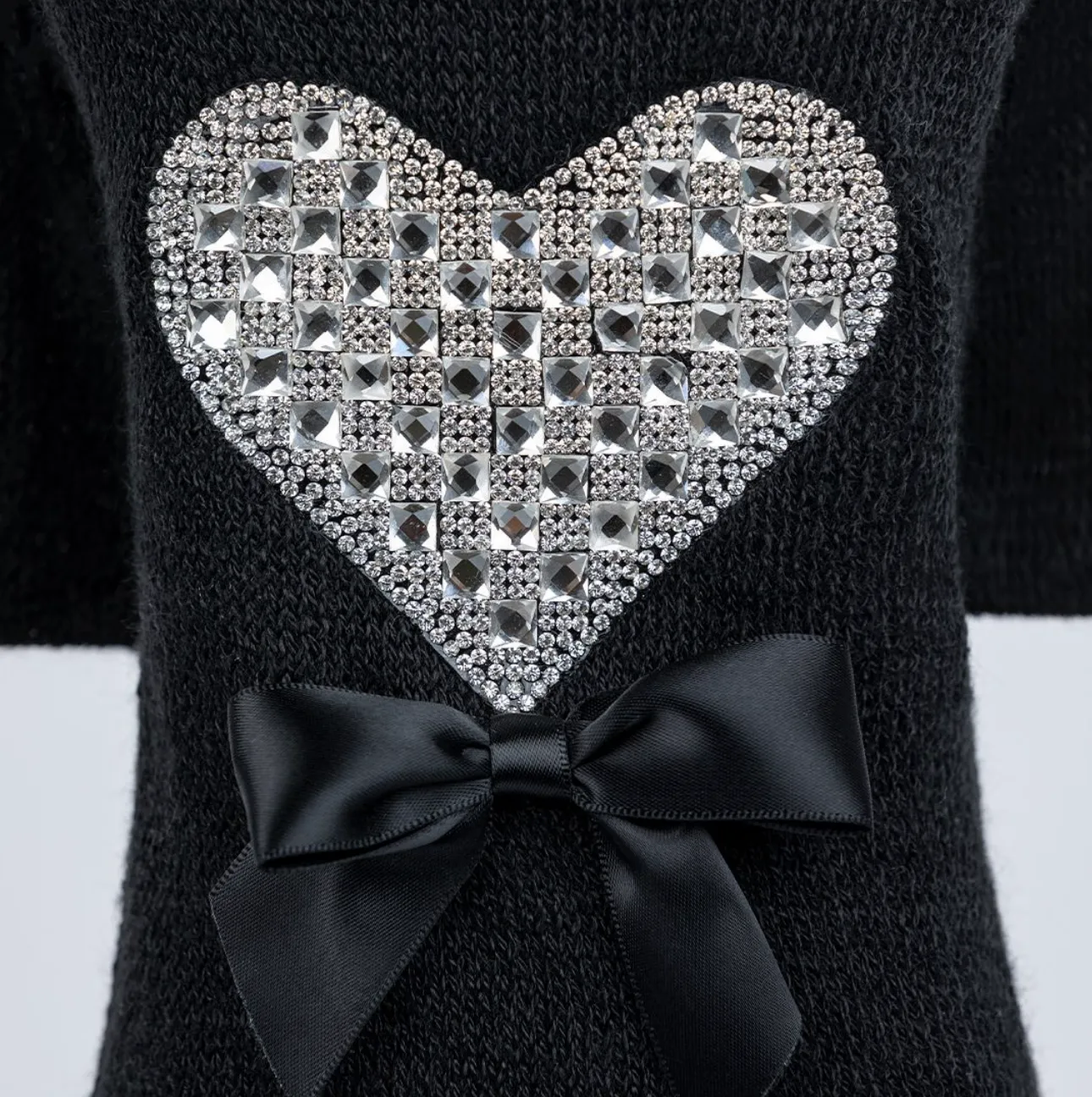 Black Heart Sweater For Dog