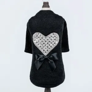 Black Heart Sweater For Dog