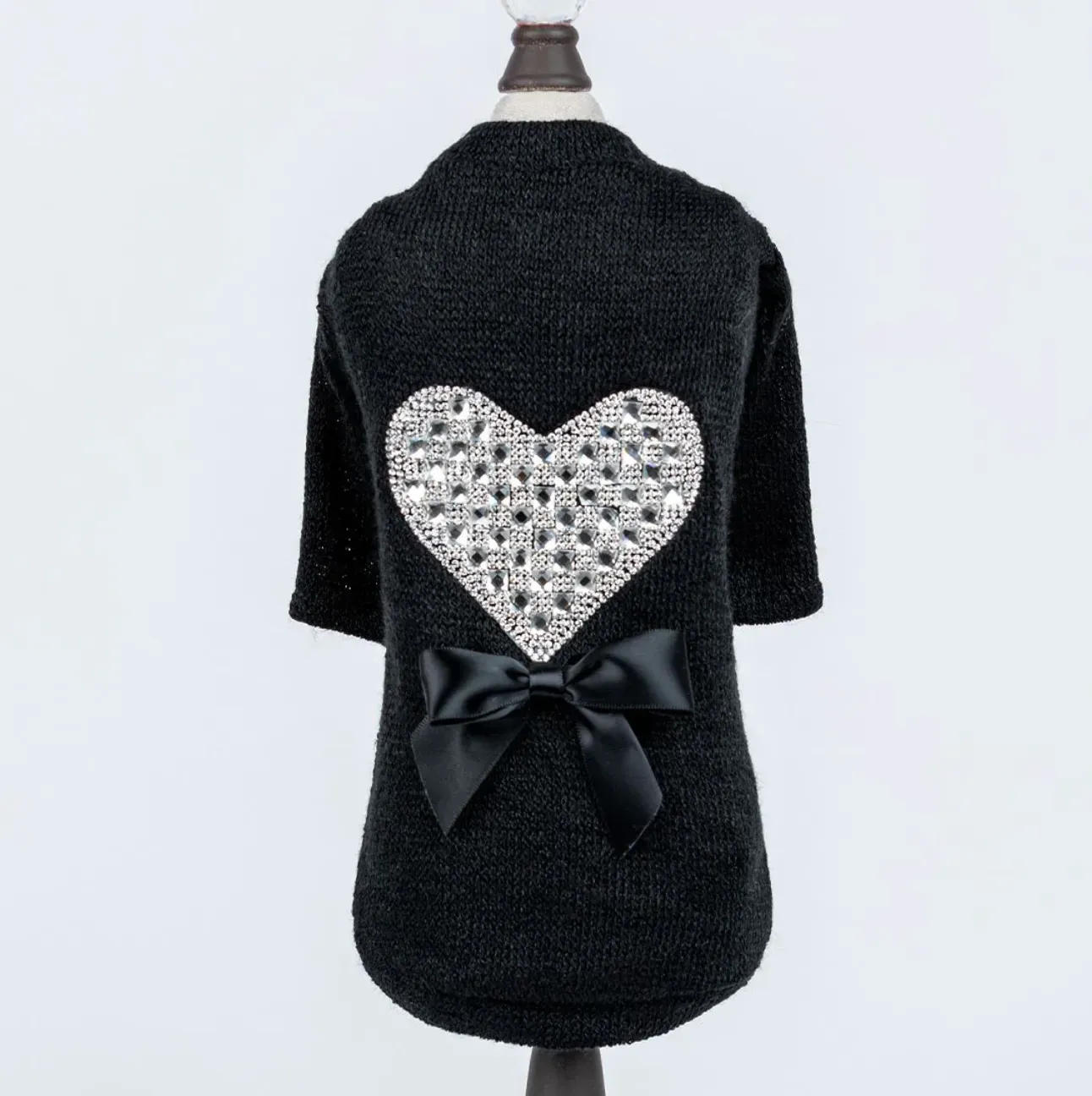 Black Heart Sweater For Dog