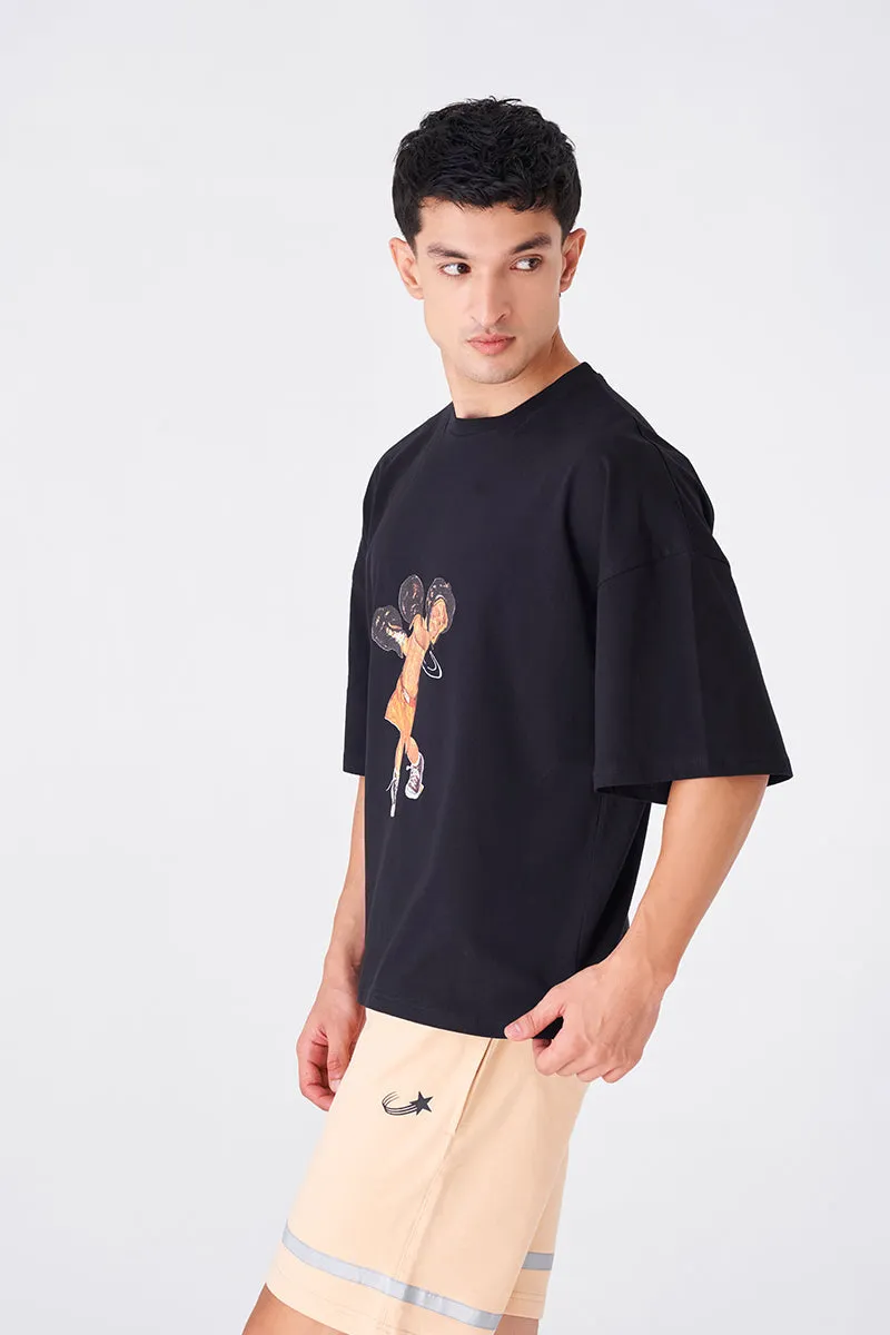 Black Oversized Tee for Everyday Fashion