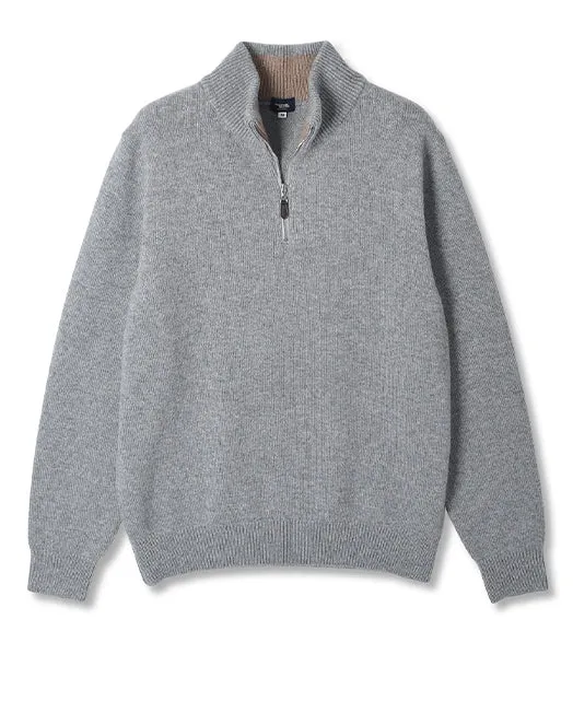CASHMERE Zipup COLLAR Sweater