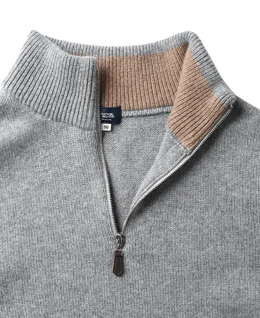CASHMERE Zipup COLLAR Sweater