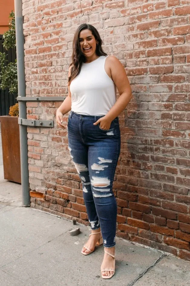 Cleo High Rise Skinny Jeans - PLUS