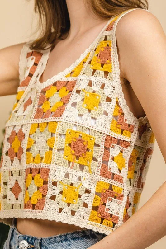 Crochet Knit Top