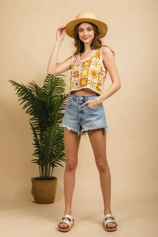 Crochet Knit Top