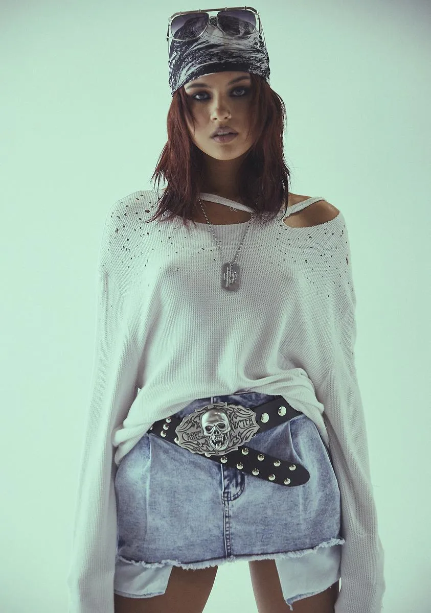 Denim Always Remembered Micro Skirt
