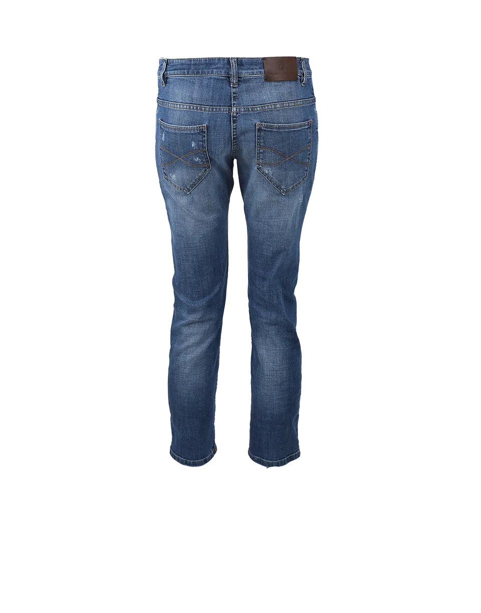 Distressed Boyfriend Jeans