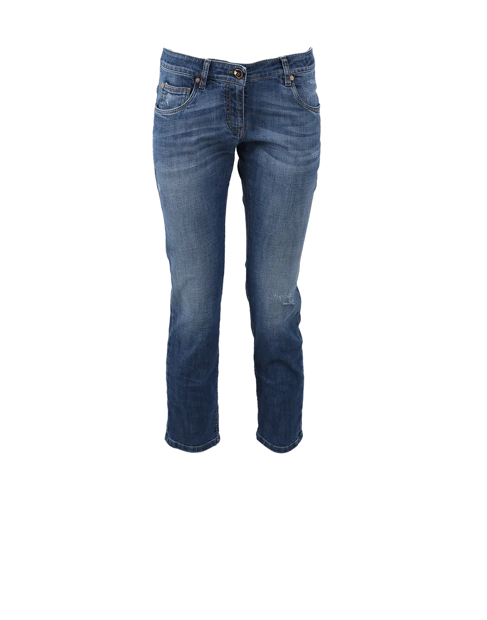 Distressed Boyfriend Jeans