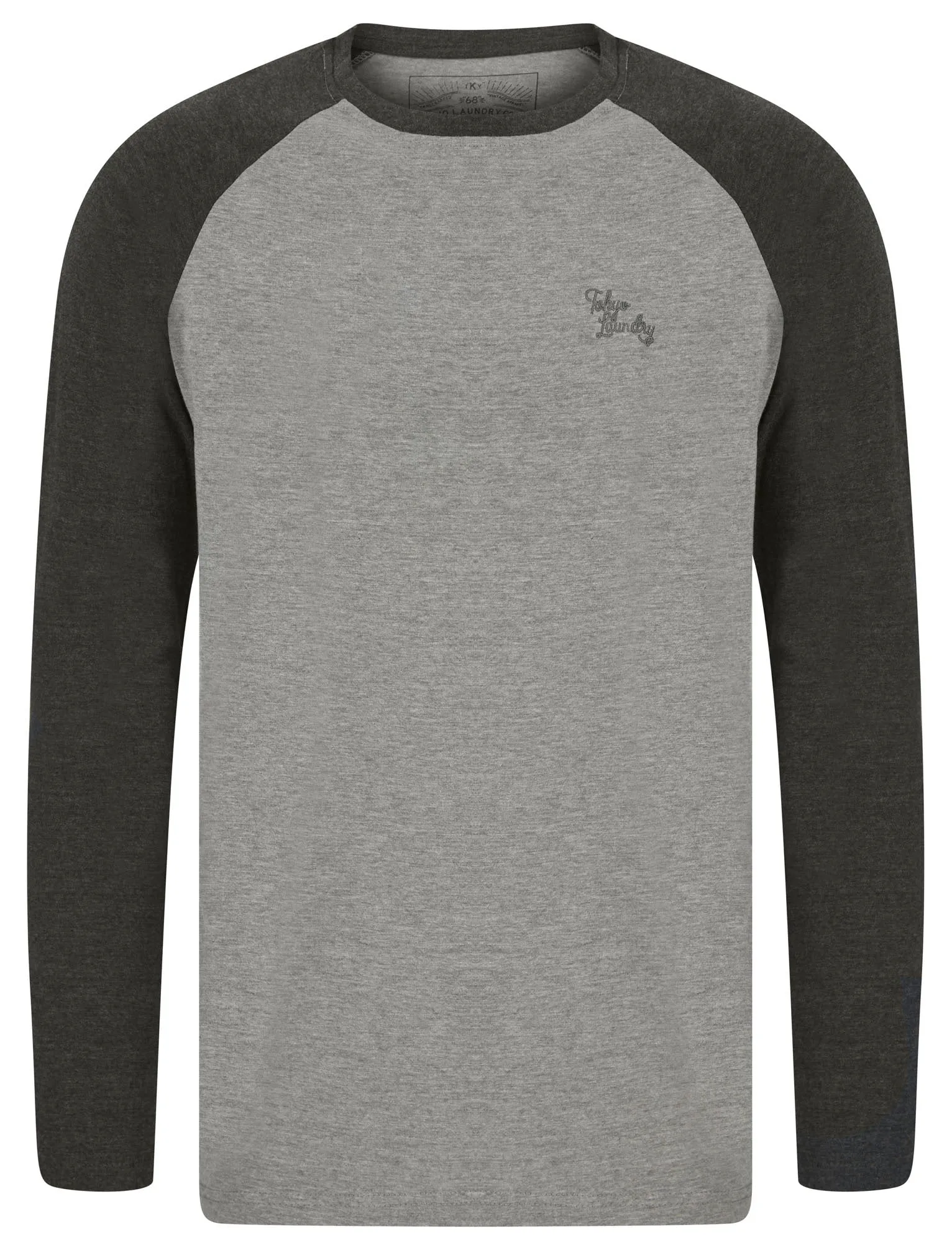 Farlov 2pc Long Sleeve Cotton Lounge Set in Mid Grey Marl / Charcoal Marl - Tokyo Laundry