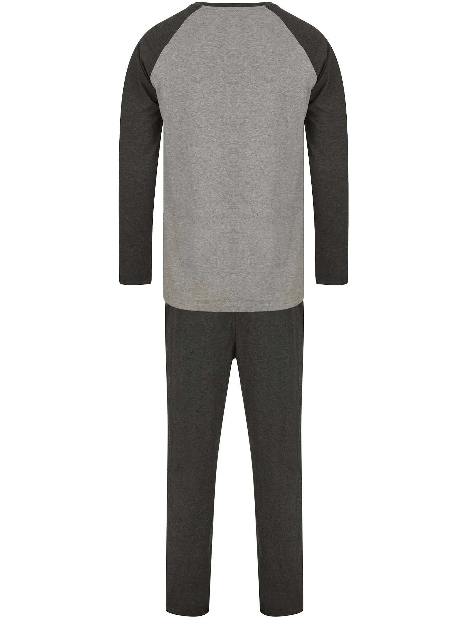 Farlov 2pc Long Sleeve Cotton Lounge Set in Mid Grey Marl / Charcoal Marl - Tokyo Laundry