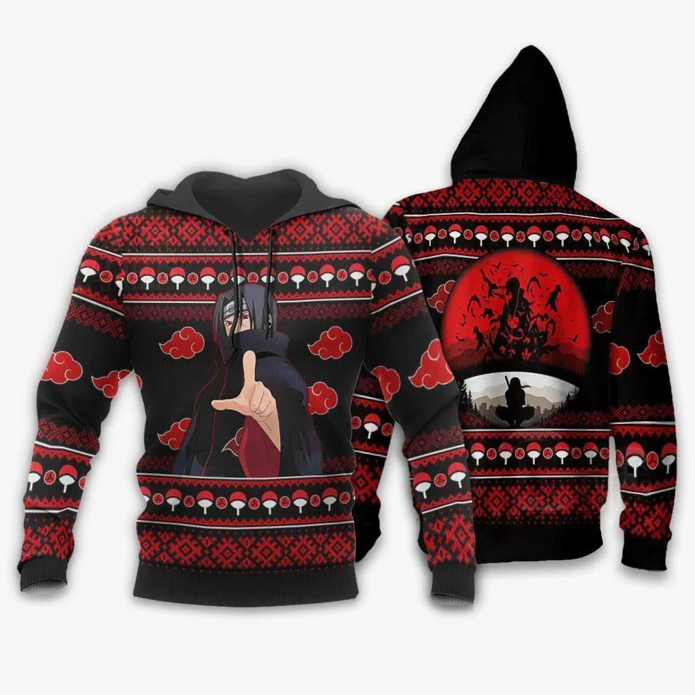 Giftngon - Itachi Ugly Chrismast Sweater Akatsuki Anime Xmas Gift For Kids