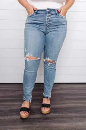 Hazel Blues® | The Traveler Button Fly Boyfriend Denim