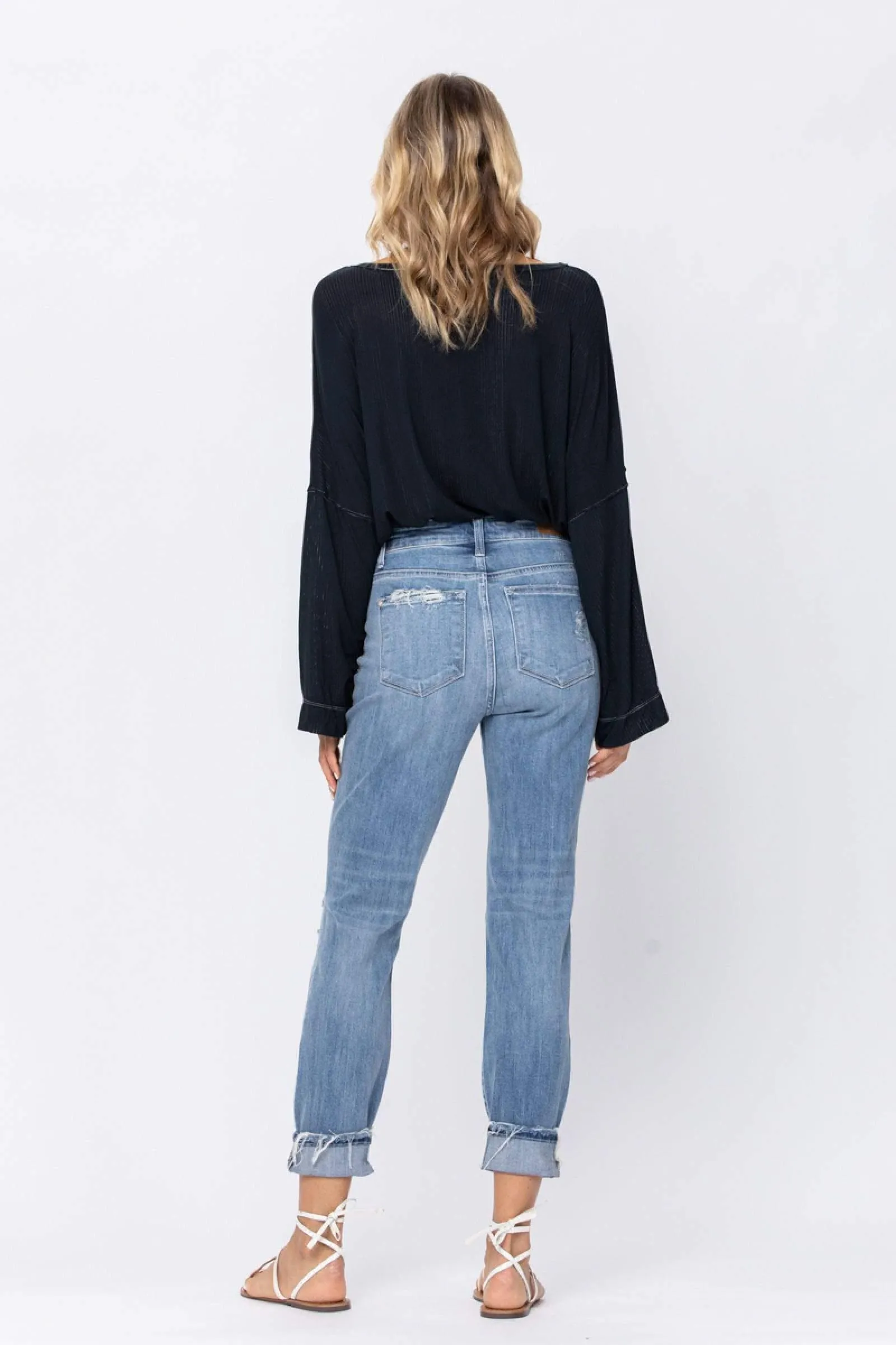 Hazel Blues® | The Traveler Button Fly Boyfriend Denim