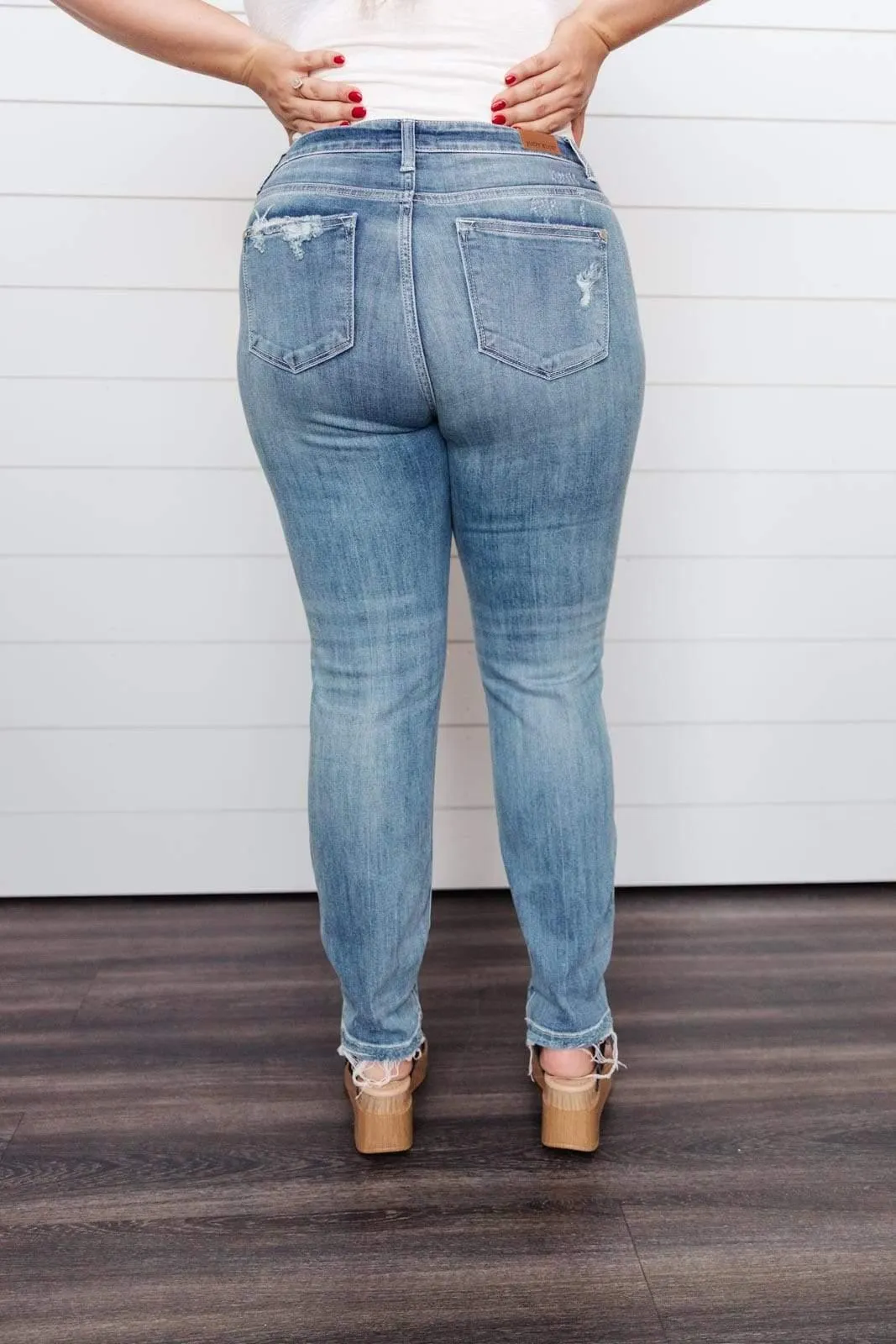 Hazel Blues® | The Traveler Button Fly Boyfriend Denim