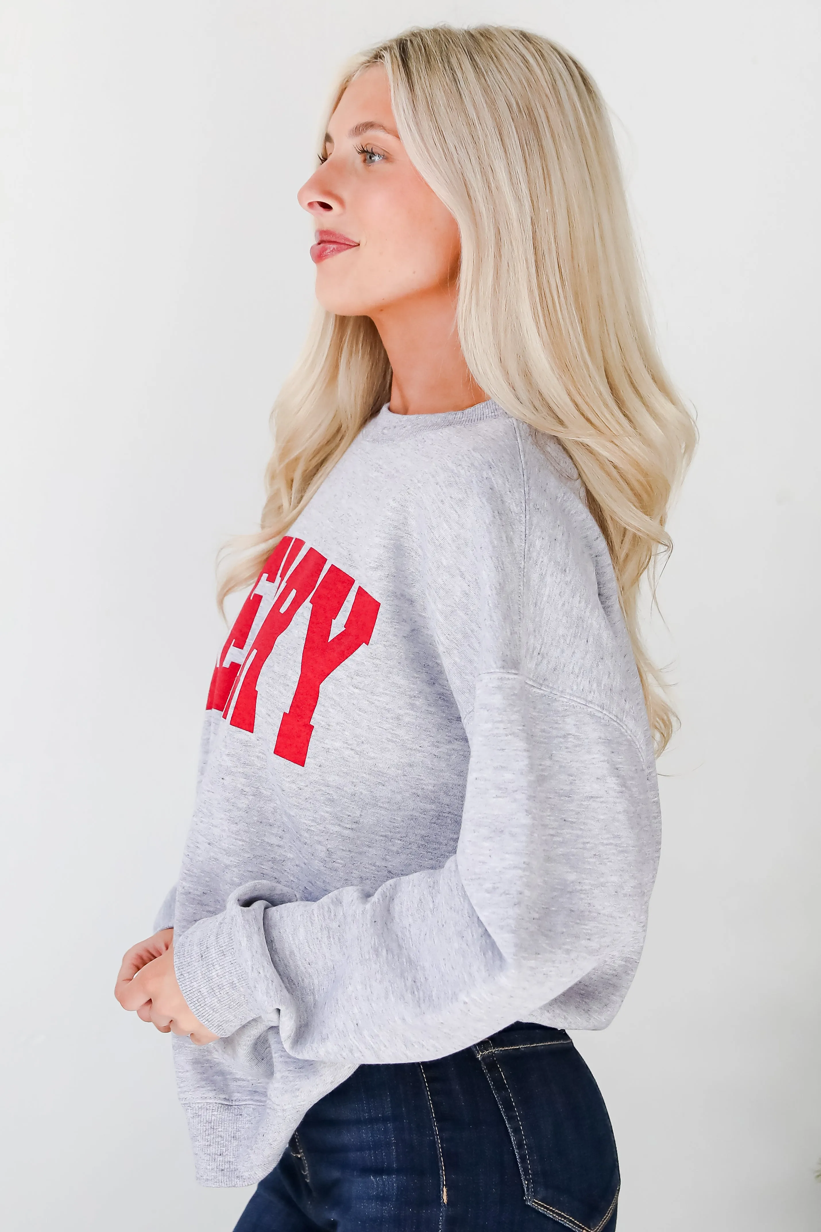 Heather Grey Merry Sweatshirt