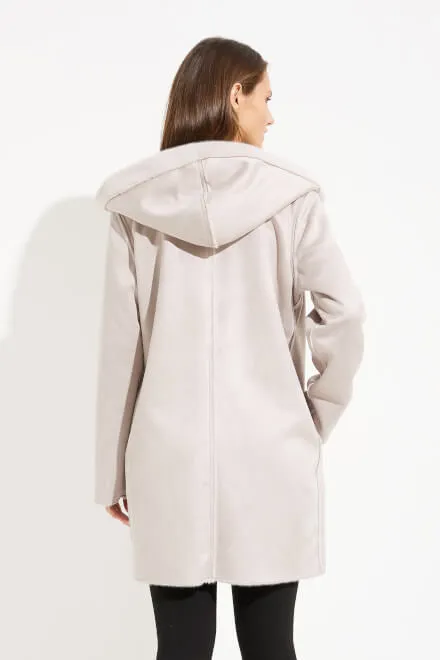 JOSEPH RIBKOFF 233922 Suede Hooded Coat