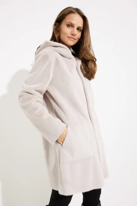 JOSEPH RIBKOFF 233922 Suede Hooded Coat