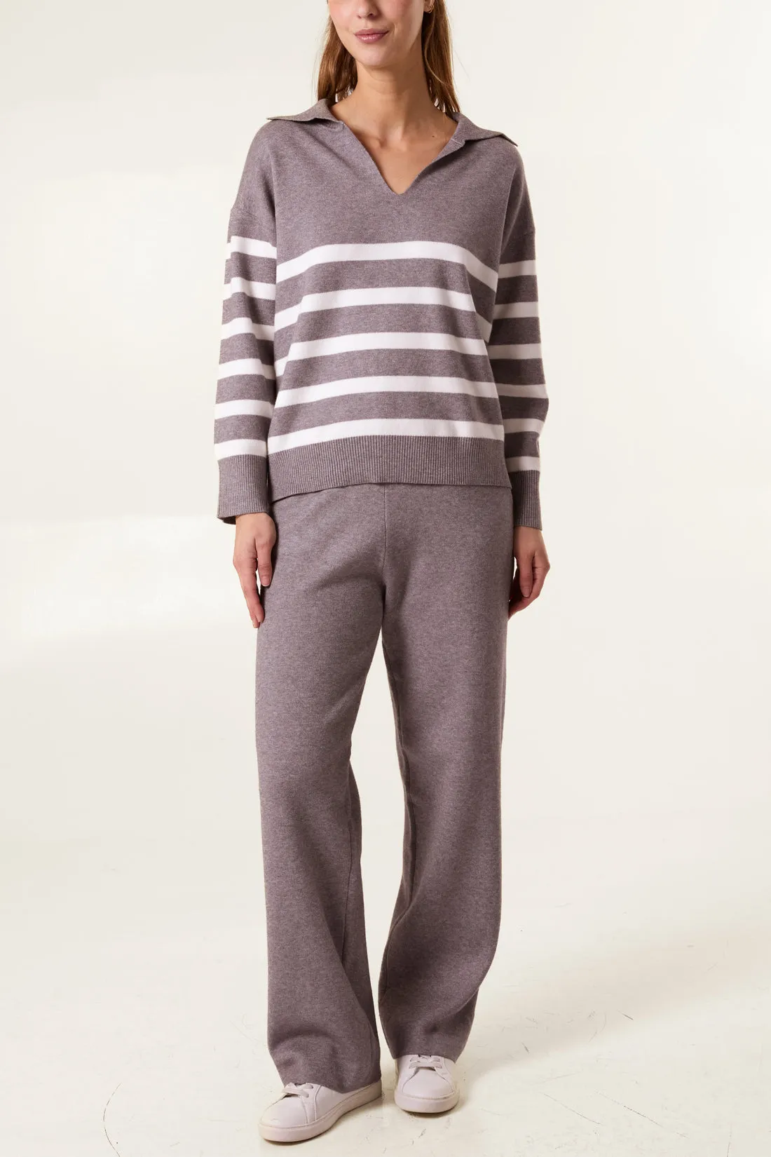 Louisa Trousers and Jumper Loungewear Set Grey