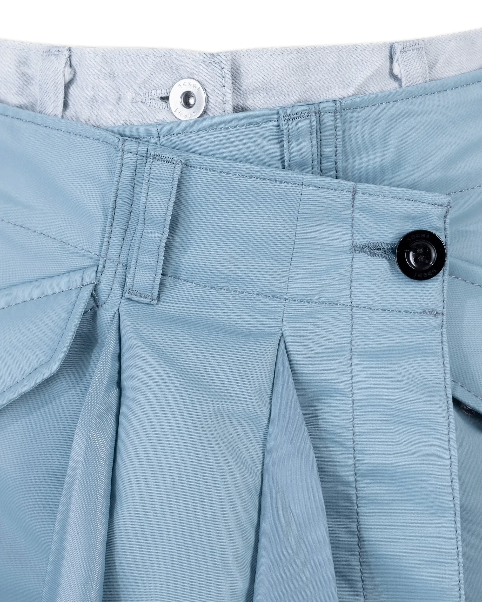 Mixed Denim Skort