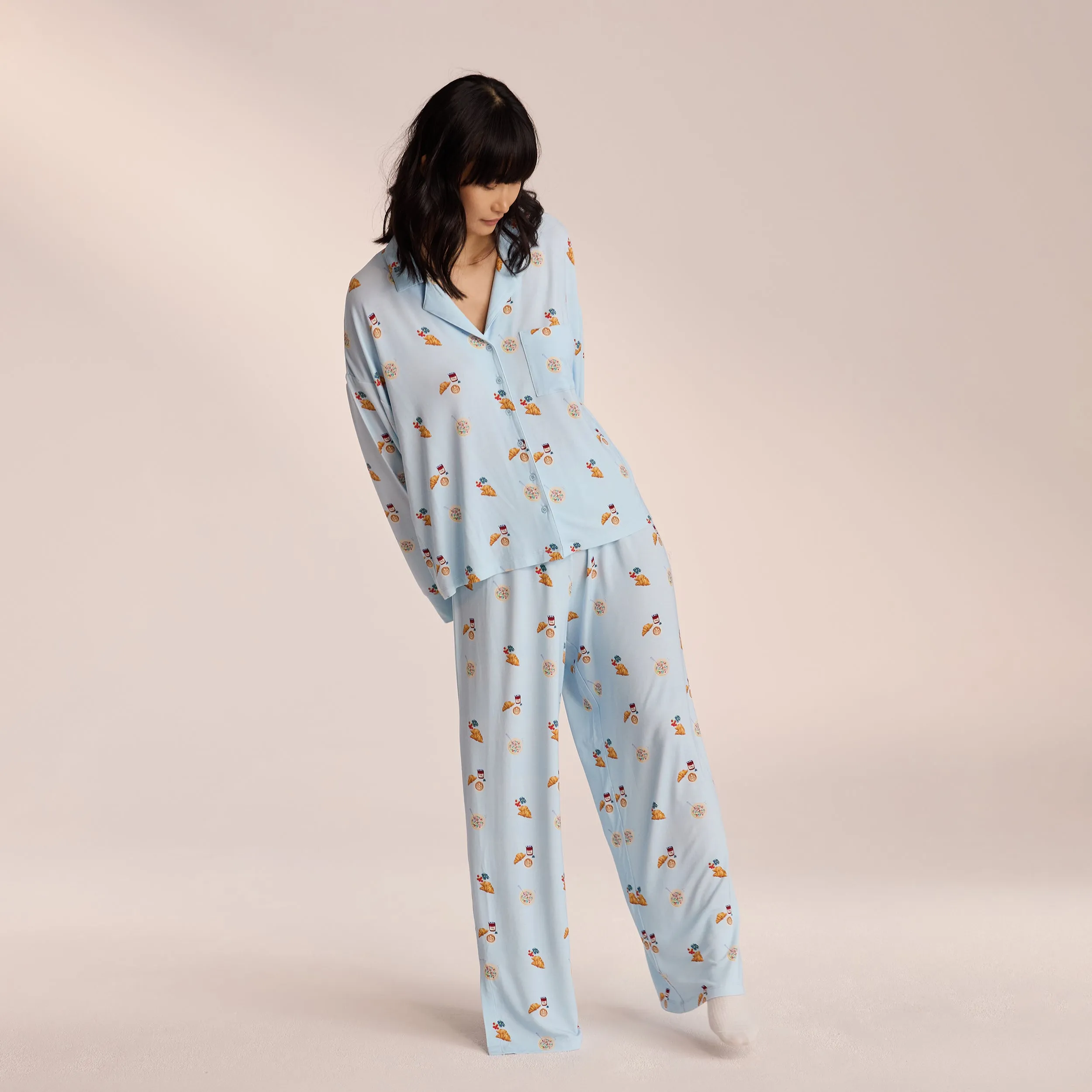 Modal Pajama Pants - Blue