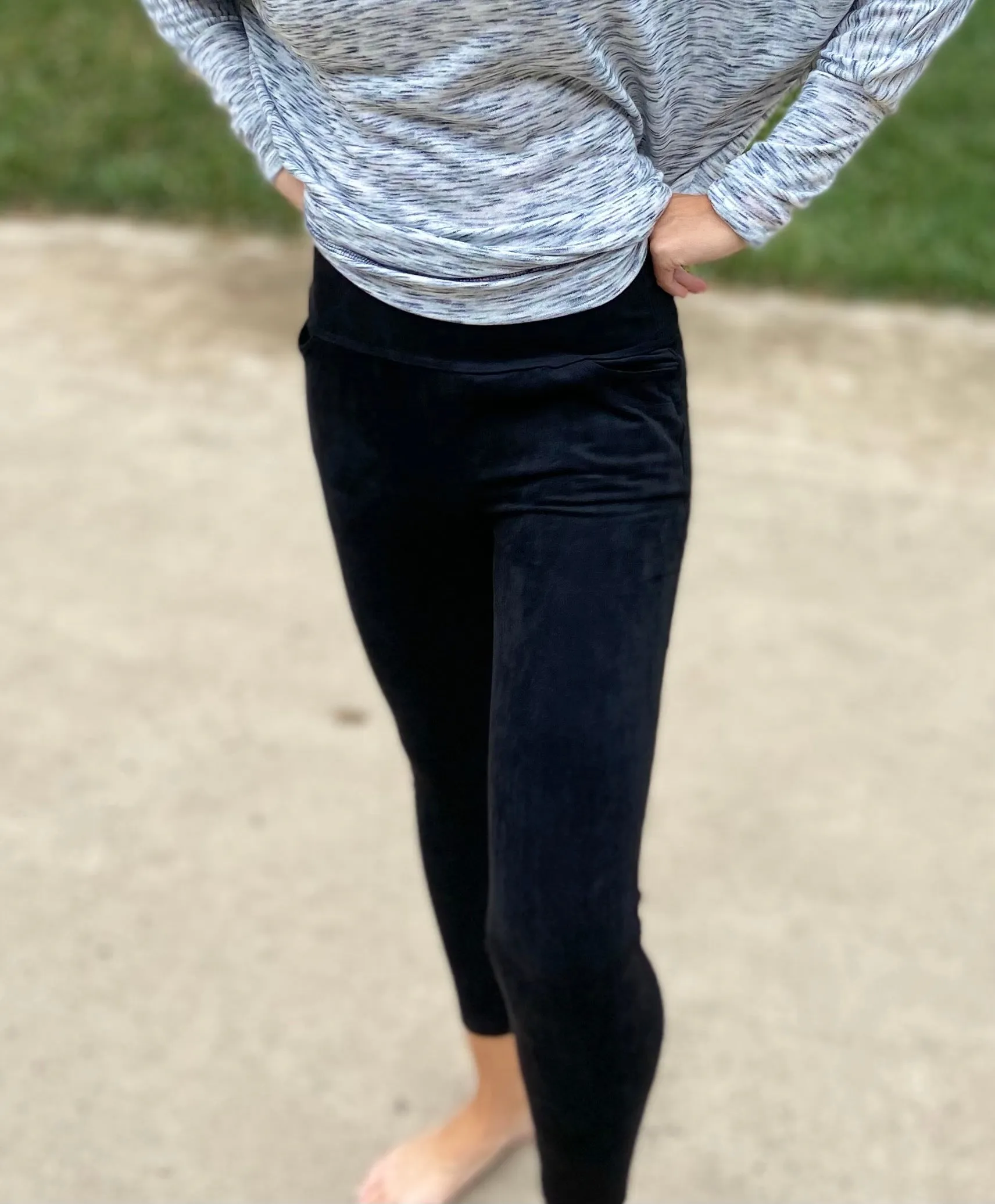 Modern Style Suede Leggings