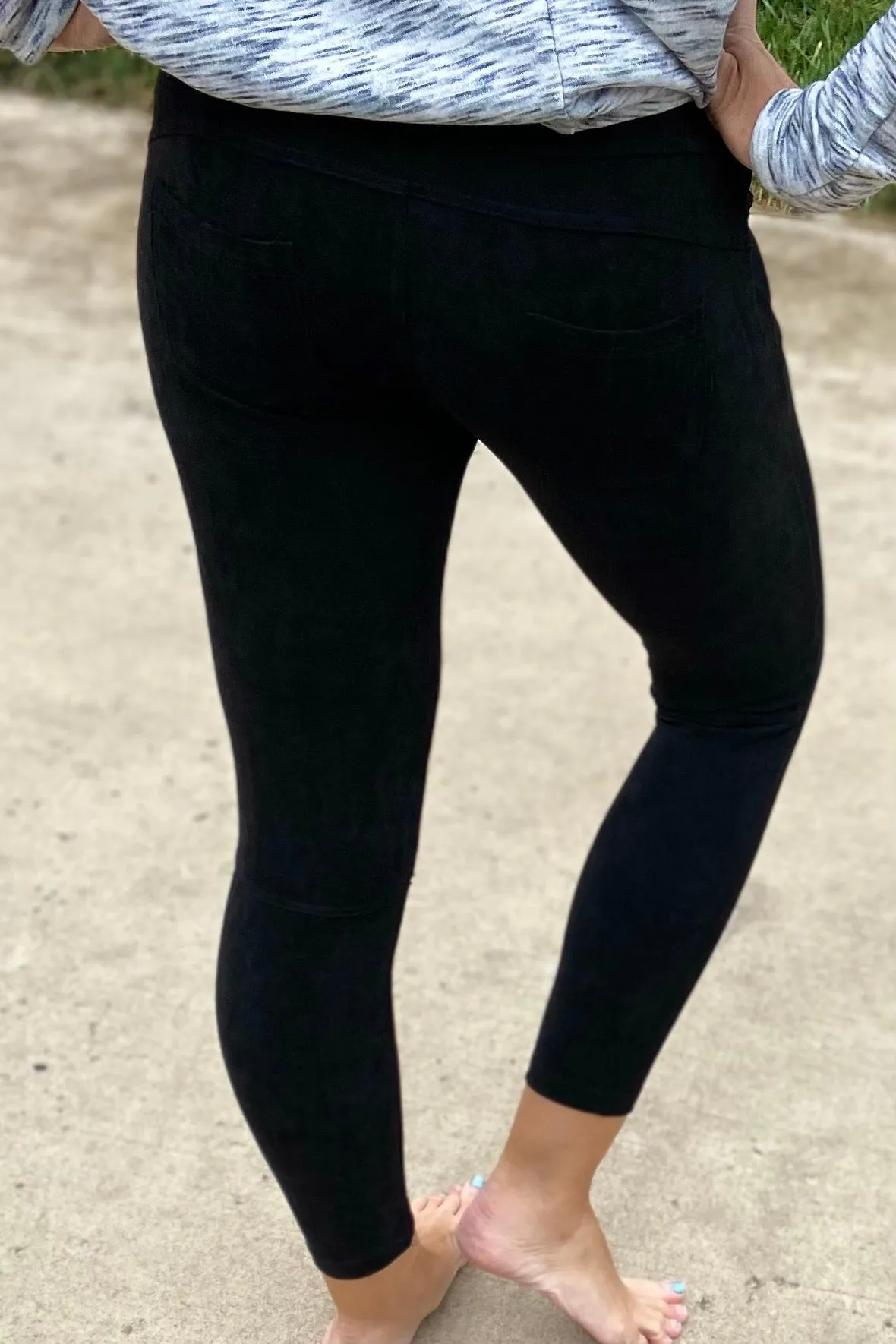 Modern Style Suede Leggings