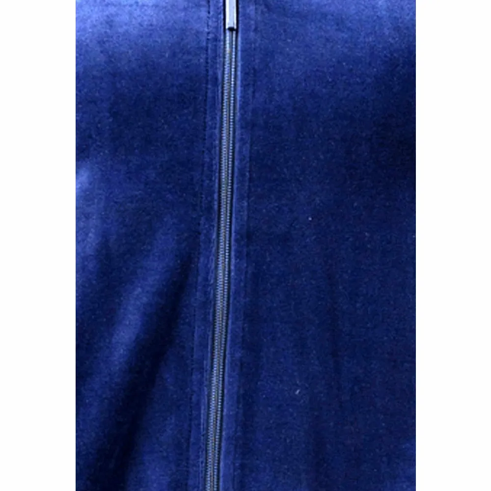 Niki Velour Zip Up Classic Cotton Robe