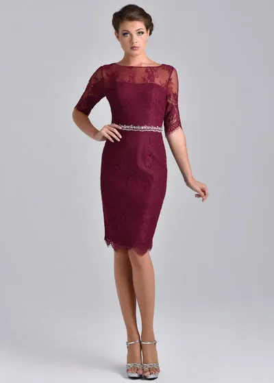 Nina Canacci M214 Short Lace Sheer Long Sleeve Formal Cocktail Dress Jacket