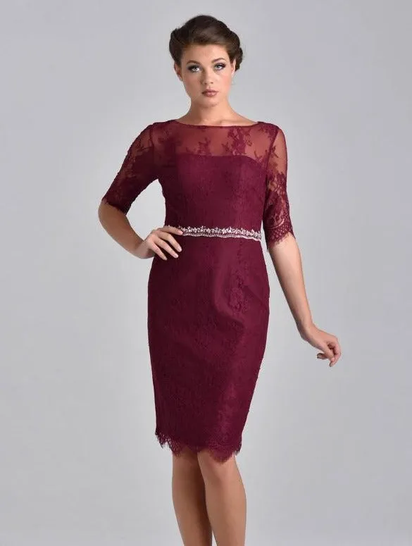 Nina Canacci M214 Short Lace Sheer Long Sleeve Formal Cocktail Dress Jacket