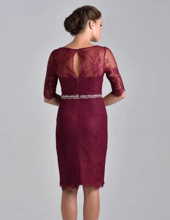 Nina Canacci M214 Short Lace Sheer Long Sleeve Formal Cocktail Dress Jacket