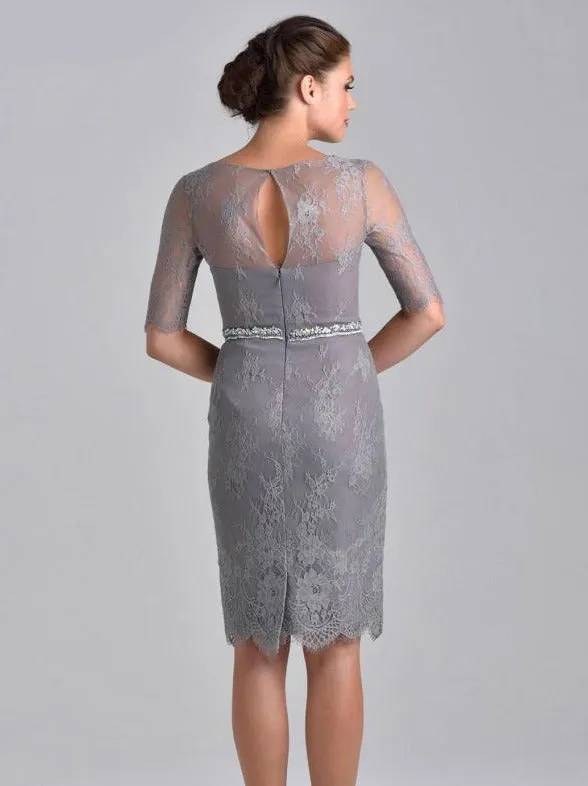 Nina Canacci M214 Short Lace Sheer Long Sleeve Formal Cocktail Dress Jacket