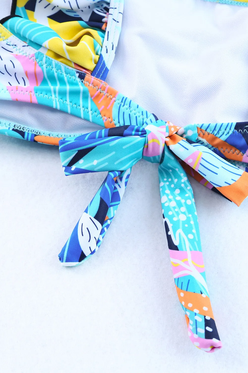 Ruffled Tie High Waist Swimsuit