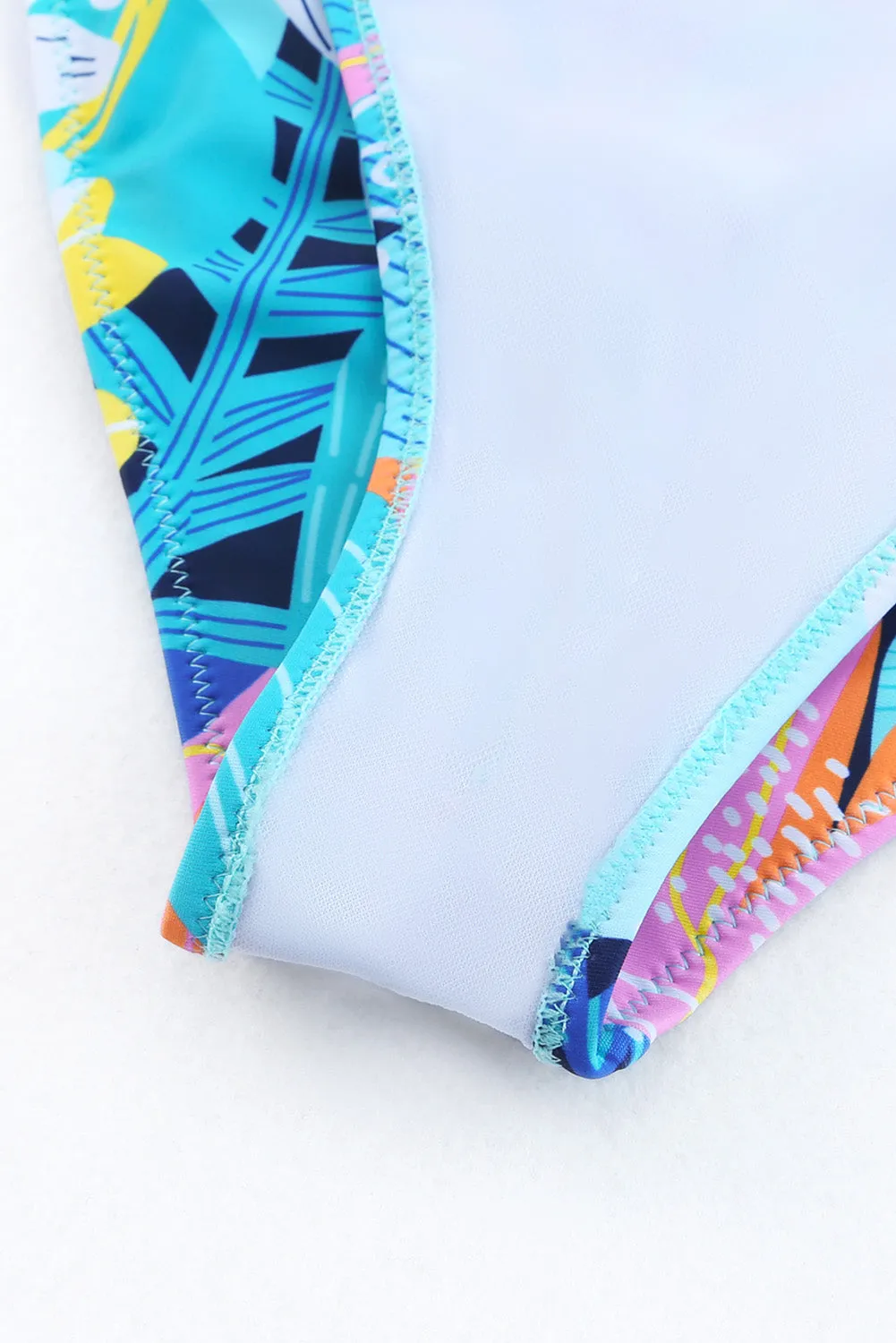 Ruffled Tie High Waist Swimsuit