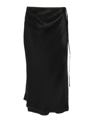 Satin Wrap Skirt