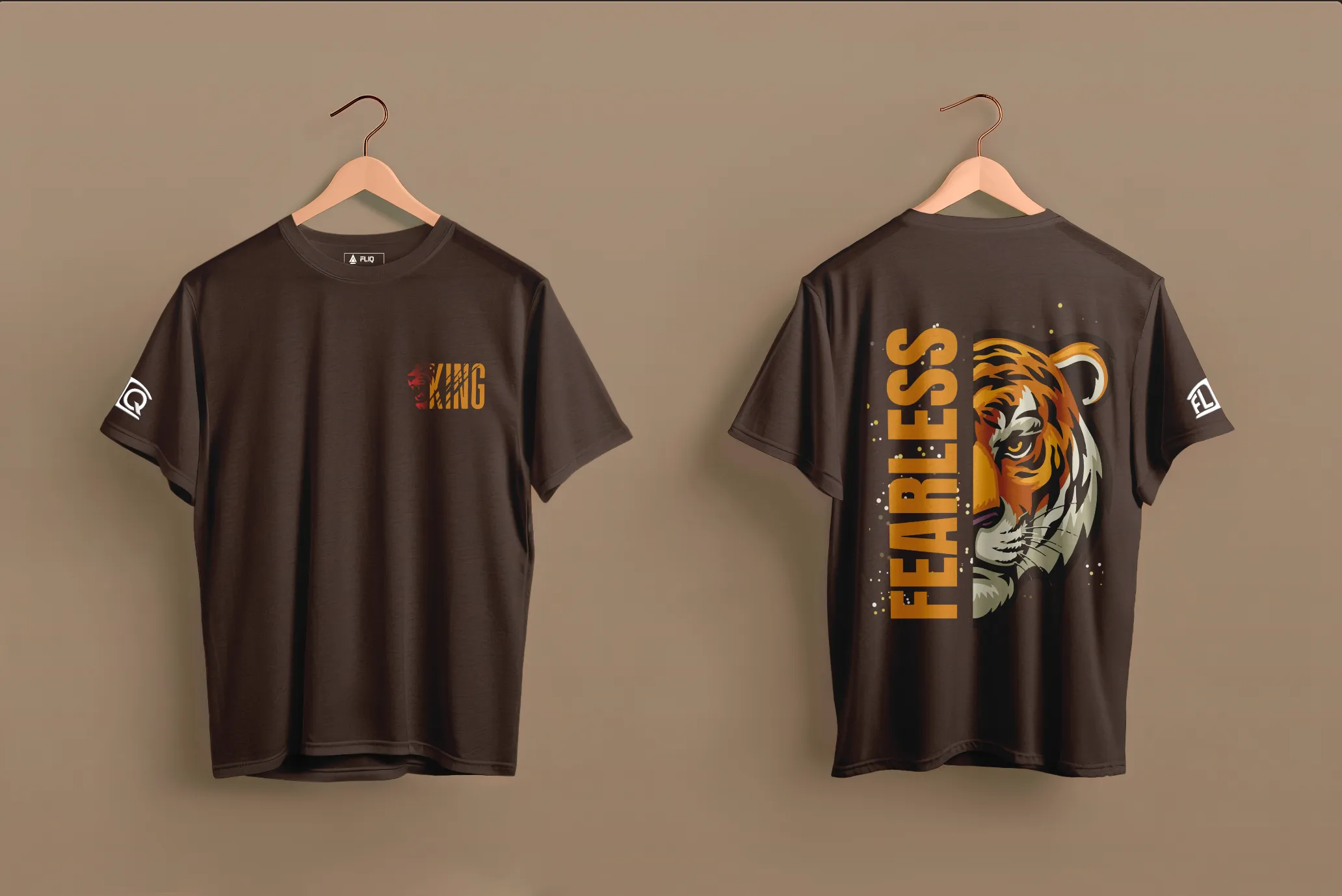 Savage Tiger Brown Oversized T-Shirt