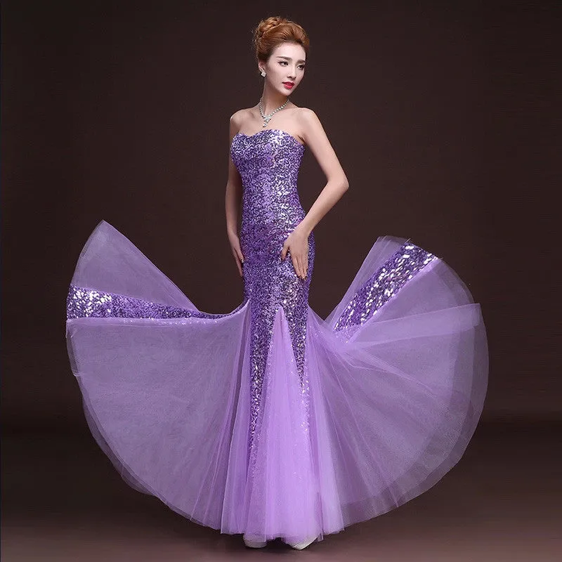 Sparkling sequined Lace up prom Dresses at Bling Brides Bouquet online Bridal Store