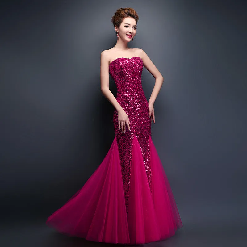 Sparkling sequined Lace up prom Dresses at Bling Brides Bouquet online Bridal Store