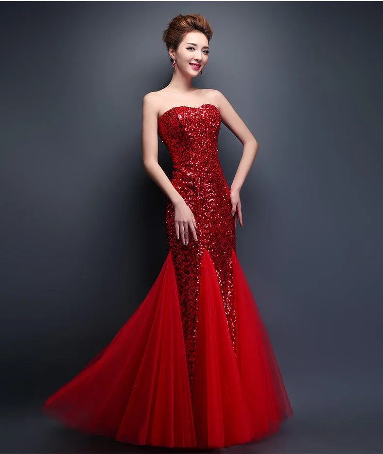Sparkling sequined Lace up prom Dresses at Bling Brides Bouquet online Bridal Store